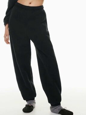 TNA Black High-Waist Fleece Joggers